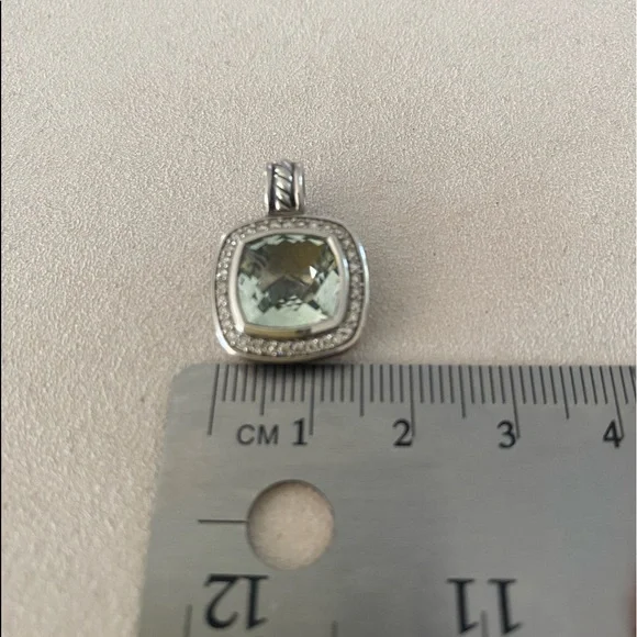 David Yurman Albion Prasiolite and Diamonds Enhancer - Picture 4 of 13